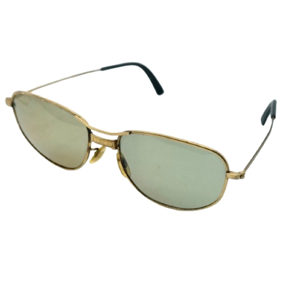 Vintage 70s Cool-Ray Polaroid Pilot Metal Sunglasses Gold Frames Unisex
